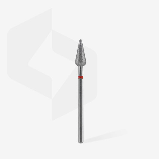 Ponteira de Diamante com Ponta Pera Vermelha EXPERT - Diâmetro da Cabeça 5mm / Peça de Trabalho 12mm
