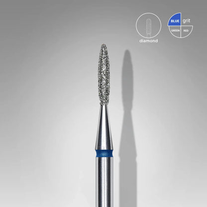 Ponteira de Diamante com Ponta "Pointed Flame" Azul EXPERT - Diâmetro da Cabeça 1,6mm / Peça de Trabalho 8mm
