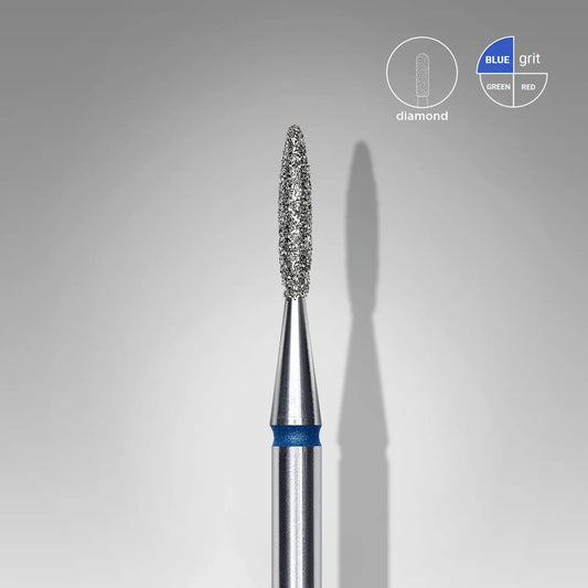 Ponteira de Diamante com Ponta "Pointed Flame" Azul EXPERT - Diâmetro da Cabeça 1,6mm / Peça de Trabalho 8mm