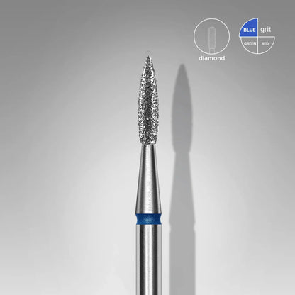 Ponteira de Diamante com Ponta "Pointed Flame" Azul EXPERT - Diâmetro da Cabeça 1,8mm / Peça de Trabalho 8mm